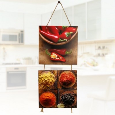 1 Pc Spice Pattern Practical Wall Tag Hanging Board Wall Hanger for Wall Kitchen   223103561950